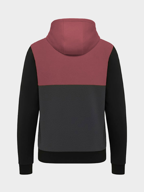 Sudadera con cremallera Chimp de Loco Monky Wine/Black/DarkGrey by LOCO MONKY