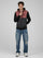 Sudadera con cremallera Chimp de Loco Monky Wine/Black/DarkGrey by LOCO MONKY