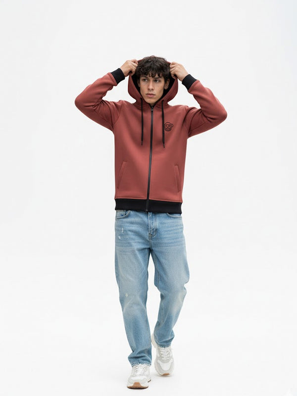 Sudadera con cremallera Chimp de Loco Monky Wine by LOCO MONKY