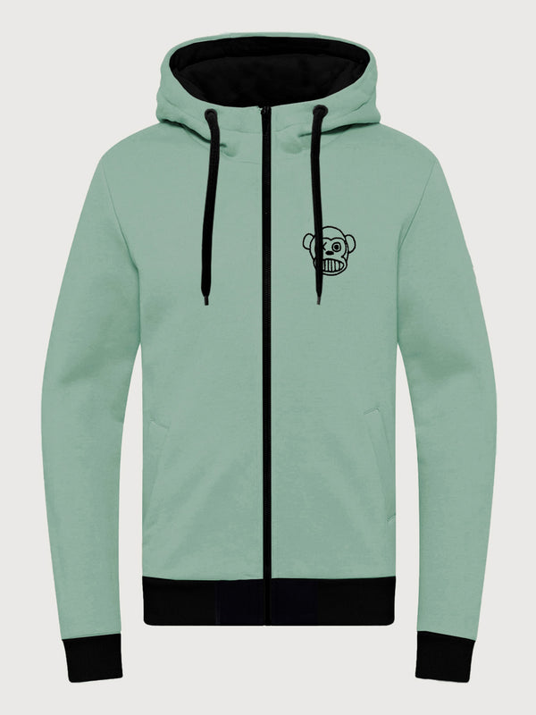 Sudadera con cremallera de Hombre Chimp Soft Green