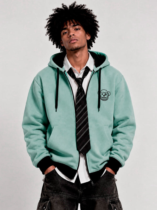 Sudadera con cremallera de Hombre Chimp Soft Green