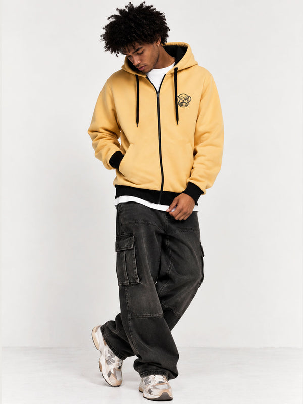 Sudadera con cremallera de Hombre Chimp Soft Yellow
