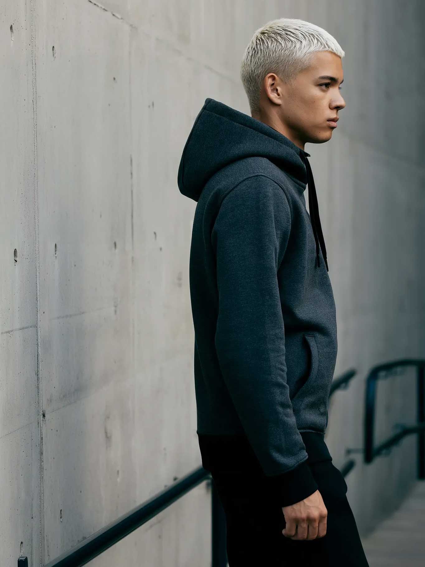 Sudadera con cremallera Chimp de Loco Monky Dark Grey