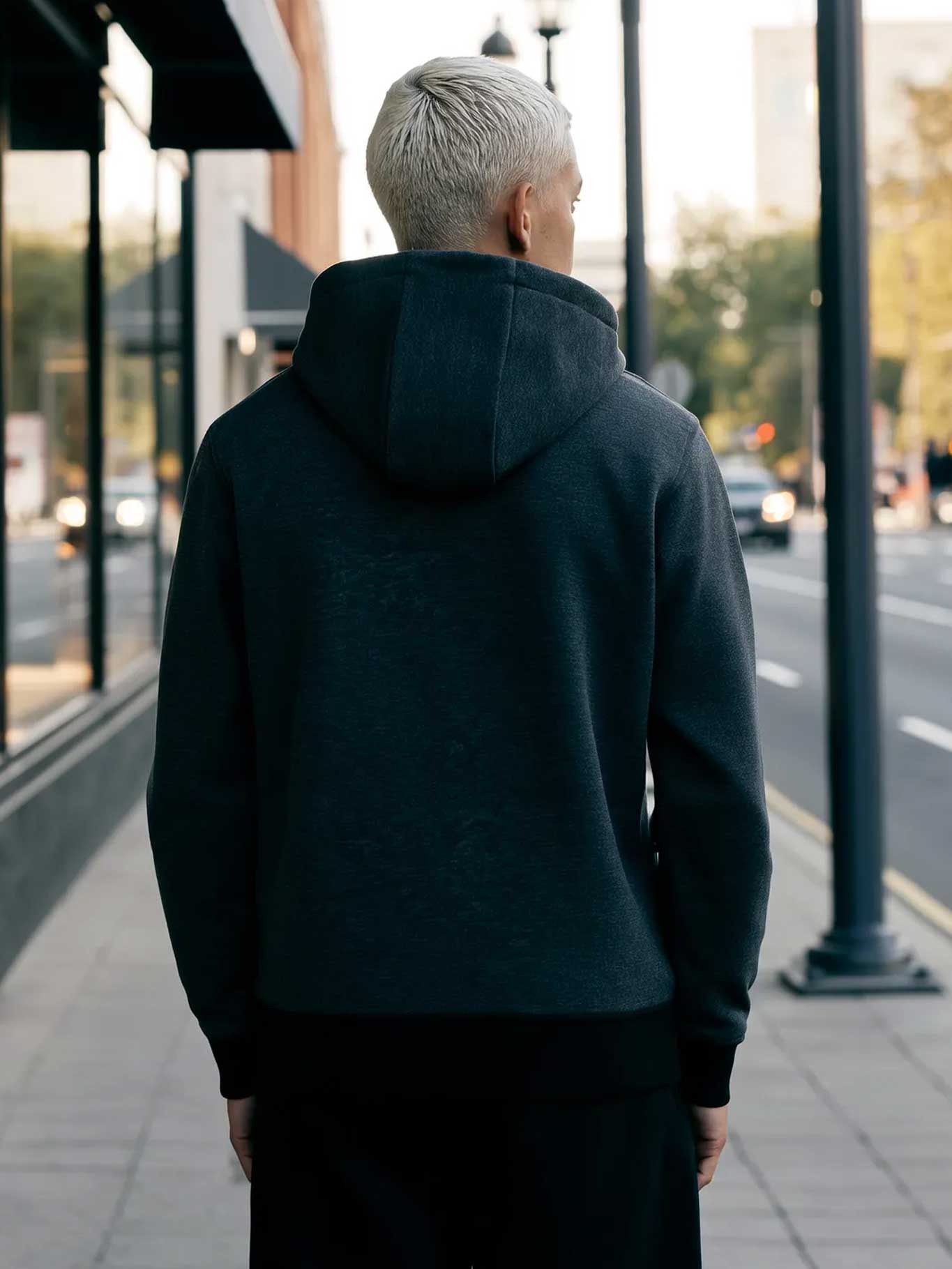 Sudadera con cremallera Chimp de Loco Monky Dark Grey