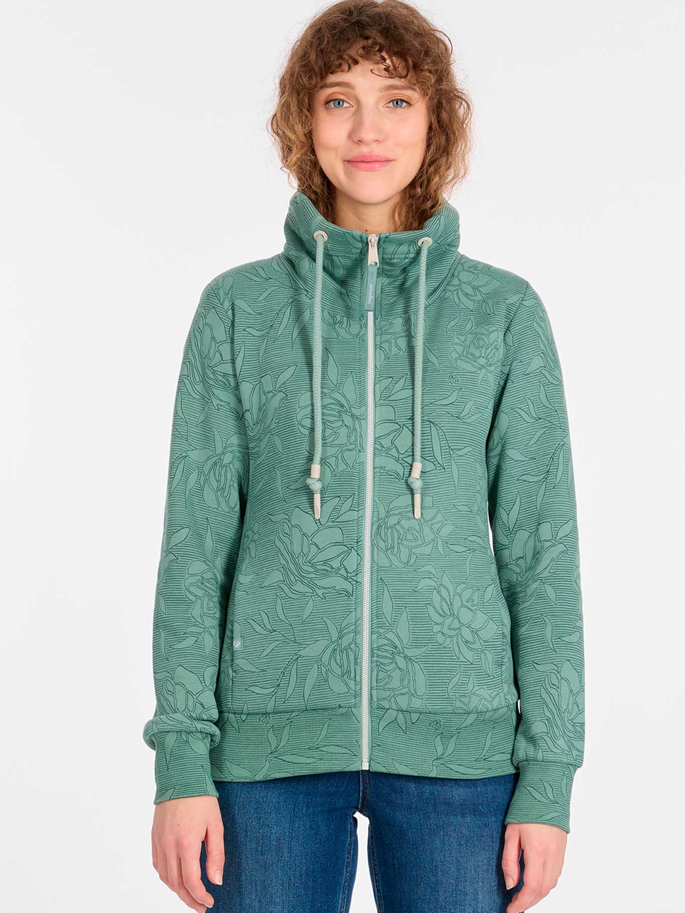 Sudadera de mujer con cremallera de Ragwear Ronette Print by ragwear