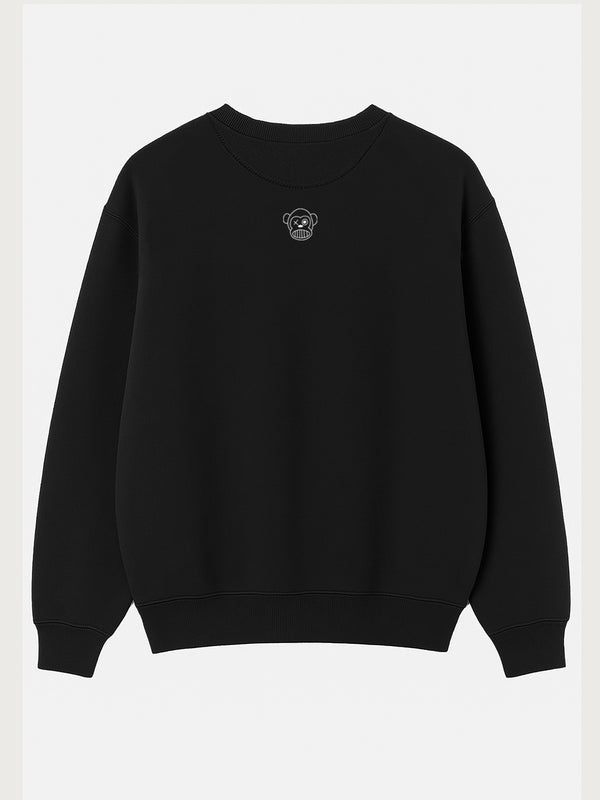 Sudadera Unisex Oversize Bendita Locura Bordado de Loco Monky Black by LOCO MONKY