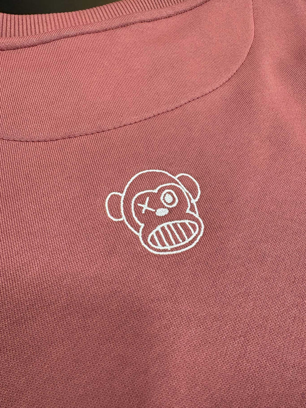 Sudadera Unisex Oversize Bendita Locura Bordado de Loco Monky Wine by LOCO MONKY