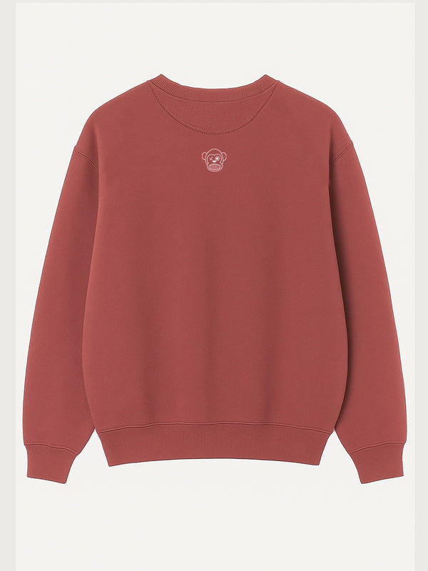 Sudadera Unisex Oversize Bendita Locura Bordado de Loco Monky Wine by LOCO MONKY