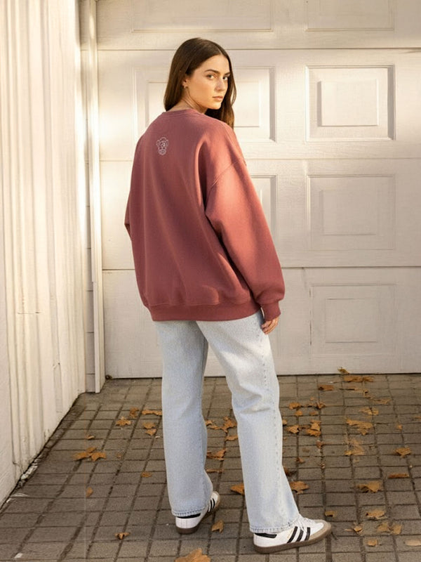 Sudadera Unisex Oversize Bendita Locura Bordado de Loco Monky Wine by LOCO MONKY