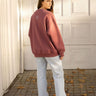Sudadera Unisex Oversize Bendita Locura Bordado de Loco Monky Wine by LOCO MONKY