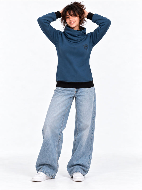Sudadera de Mujer Gibbon de Loco Monky Deep Blue