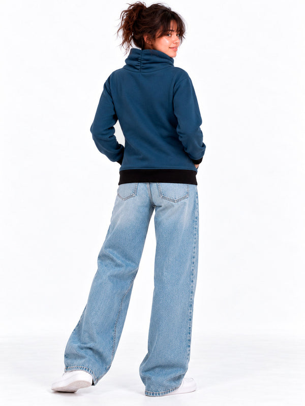 Sudadera de Mujer Gibbon de Loco Monky Deep Blue