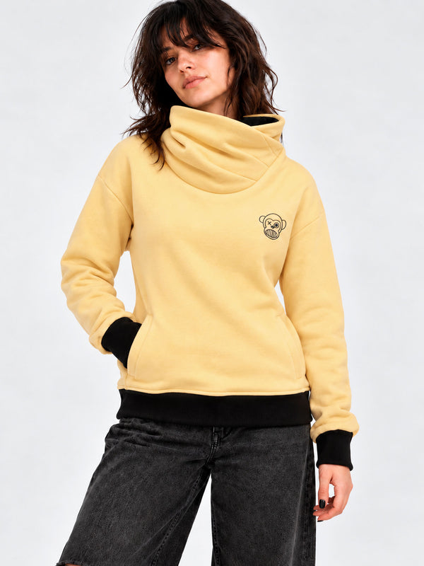 Sudadera de Mujer Gibbon de Loco Monky Soft Yellow