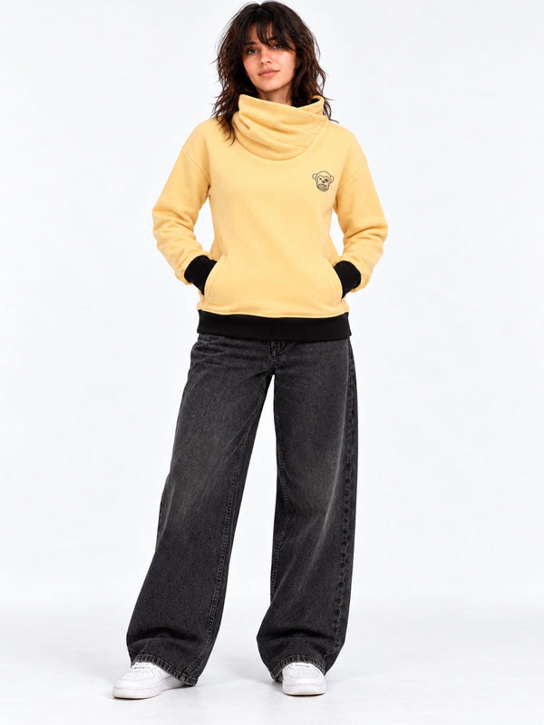 Sudadera de Mujer Gibbon de Loco Monky Soft Yellow
