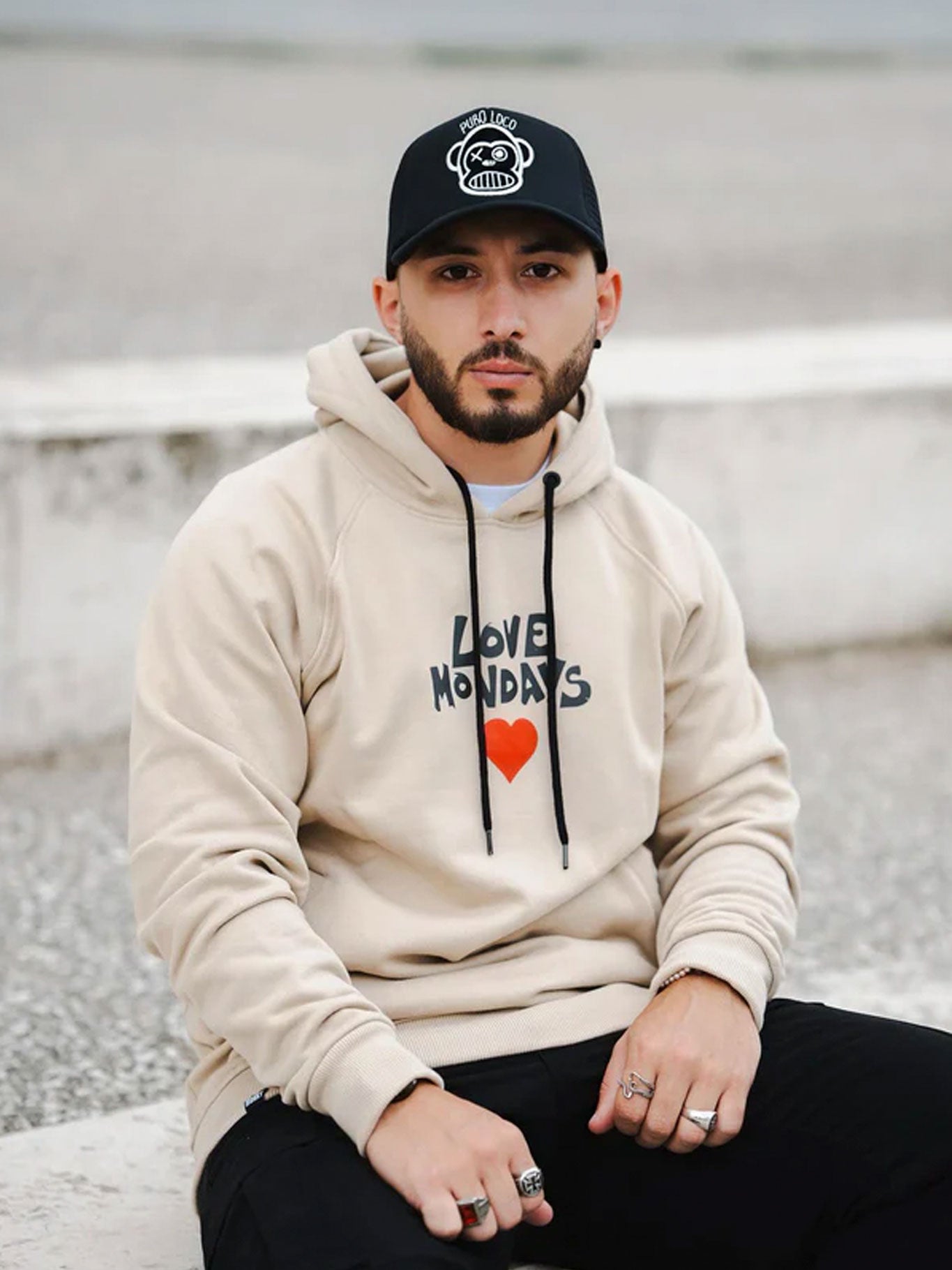 CRAZY MONKY LOVE MONDAYS Unisex Kapuzenpullover