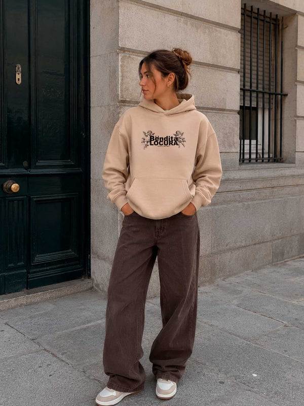 Sudadera Unisex Bendita Locura IV de Loco Monky Sand by LOCO MONKY