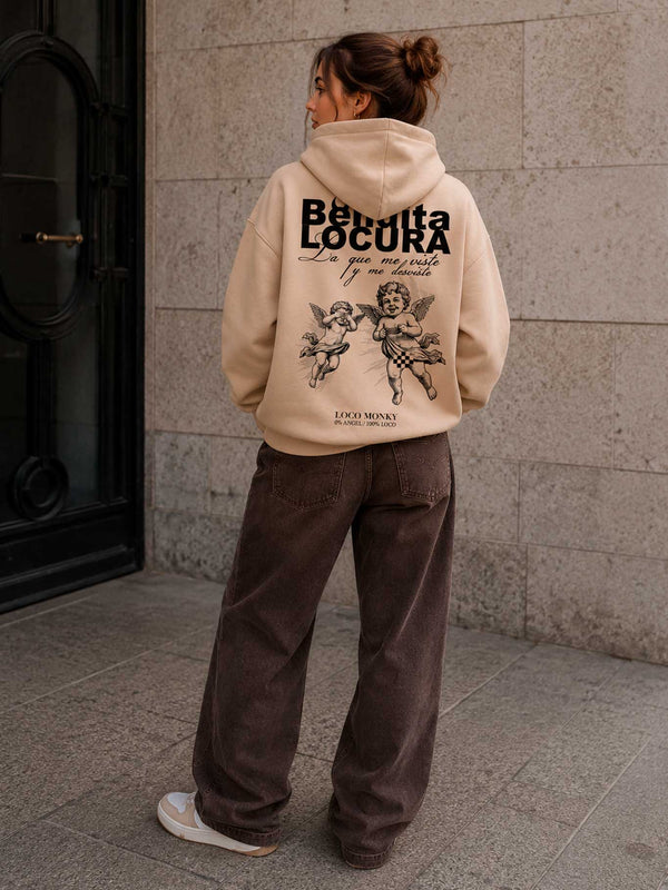 Sudadera Unisex Bendita Locura IV de Loco Monky Sand by LOCO MONKY