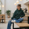 Sudadera Unisex Bendita Locura Bordado de Loco Monky Dark Green by LOCO MONKY