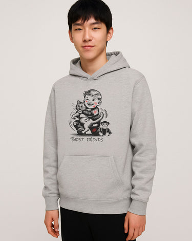Sudadera Best Friends de Loco Monky heather grey by LOCO MONKY