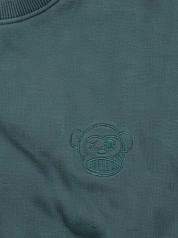 Sudadera de hombre cuello redondo Tamarino de Loco Monky color Dark Green by LOCO MONKY