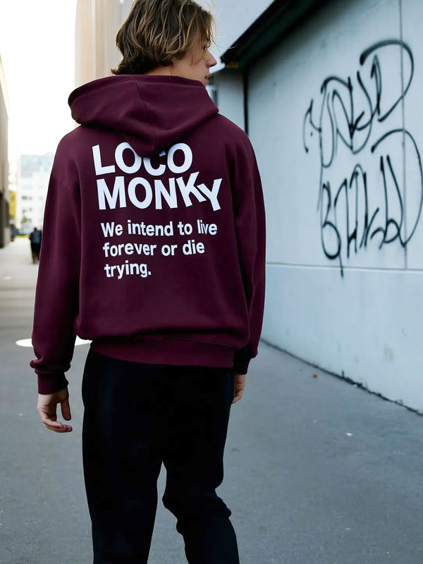 Sudadera unisex Live Forever de Loco Monky by LOCO MONKY