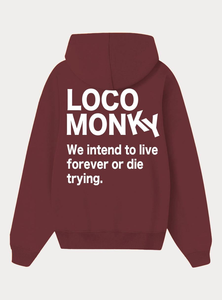 Sudadera unisex Live Forever de Loco Monky