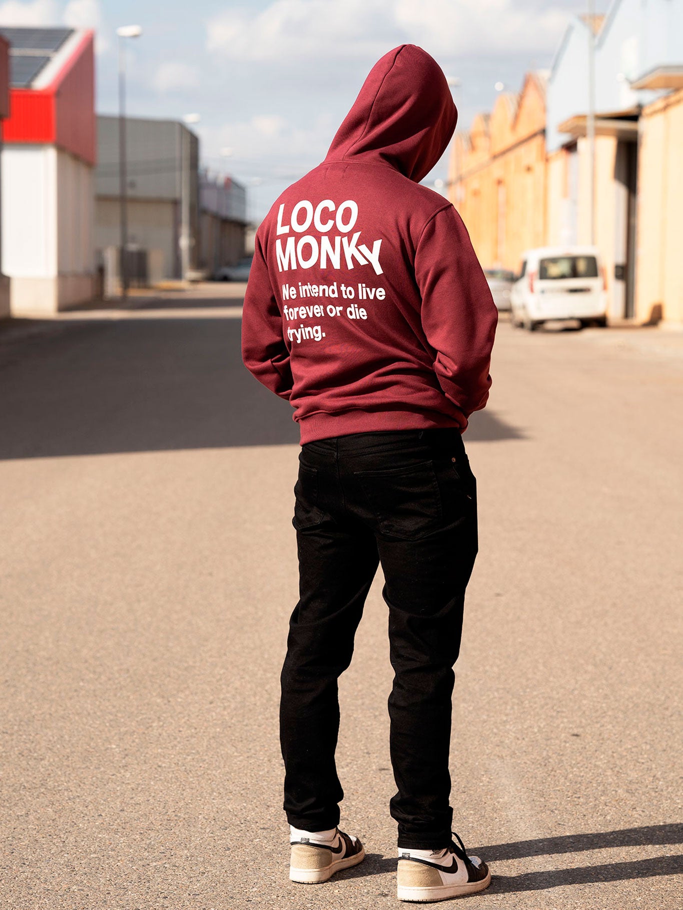 Sudadera unisex Live Forever de Loco Monky