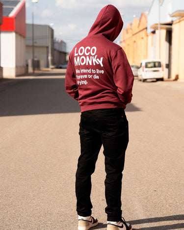 Sudadera unisex Live Forever de Loco Monky by LOCO MONKY