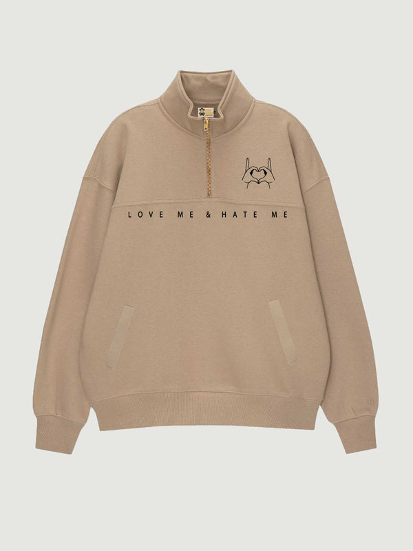 Sudadera unisex Oversize Love Me & Hate Me II logo bordado de Loco Monky by LOCO MONKY