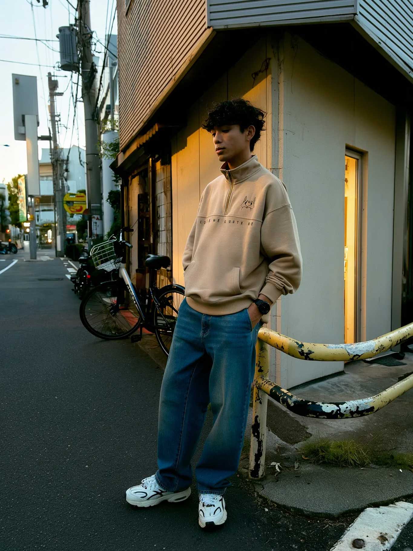 Sudadera unisex Oversize Love Me & Hate Me II logo bordado de Loco Monky