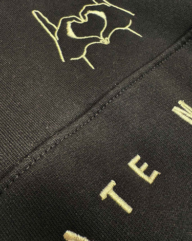 Sudadera Oversize Unisex Love Me & Hate Me de Loco Monky Black by LOCO MONKY