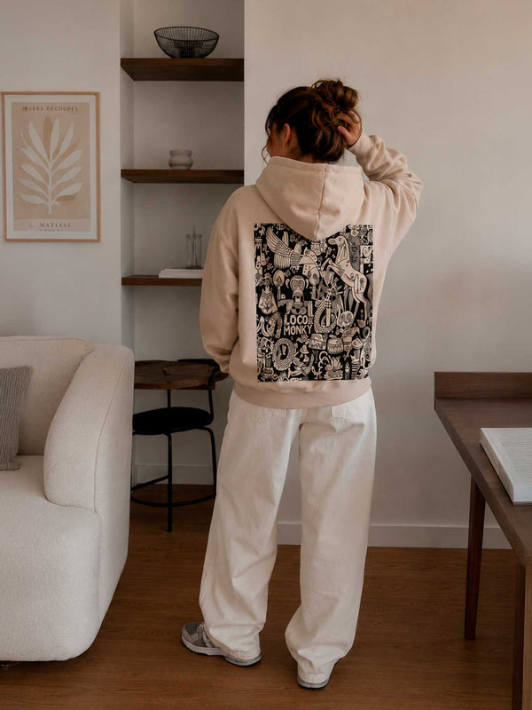 Sudadera Unisex Nonsense de Loco Monky Sand by LOCO MONKY