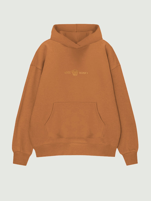 Sudadera Unisex Oversize Lazy de Loco Monky Brown by LOCO MONKY