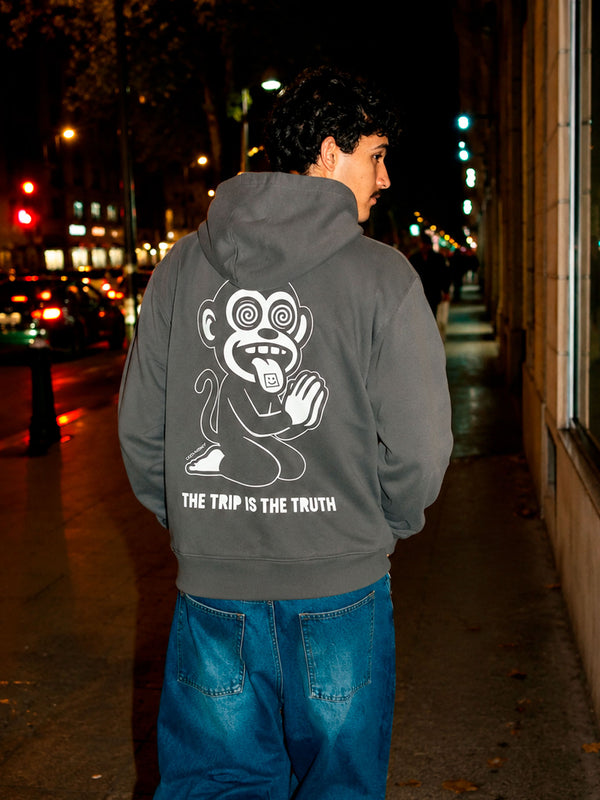 Sudadera Unisex Trip de Loco Monky Deep Grey by LOCO MONKY