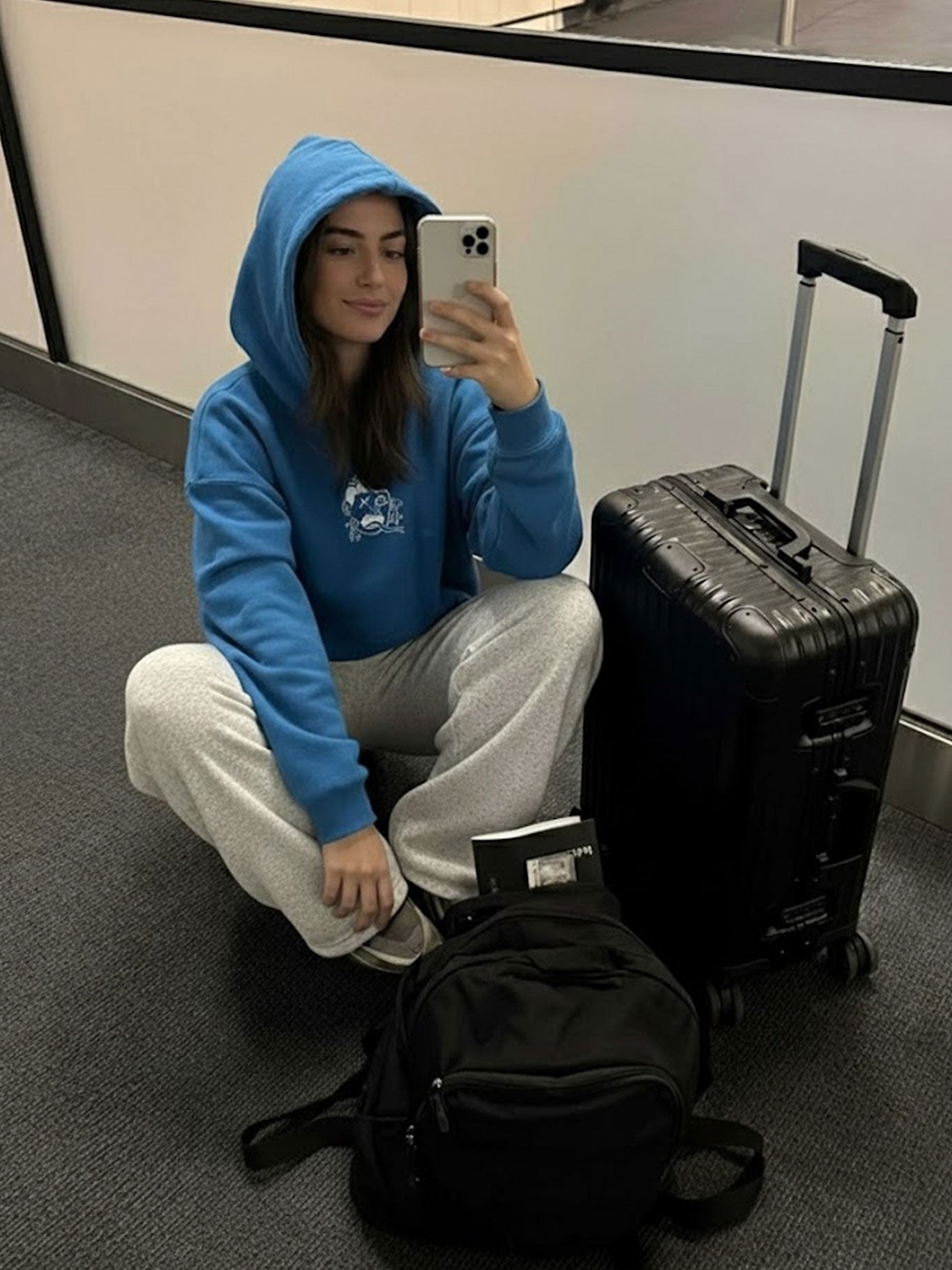 Sudadera Unisex Monos in my face de Loco Monky Blue