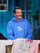 Sudadera Unisex Monos in my face de Loco Monky Blue by LOCO MONKY