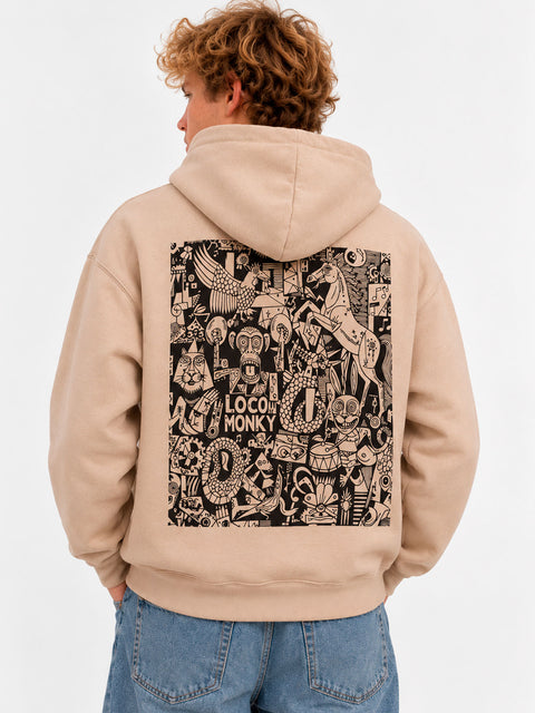Sudadera Unisex Nonsense de Loco Monky Sand