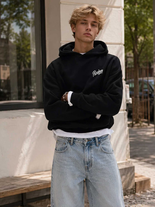 Sudadera Oversize Boxy Unisex Puro Loco Black by LOCO MONKY