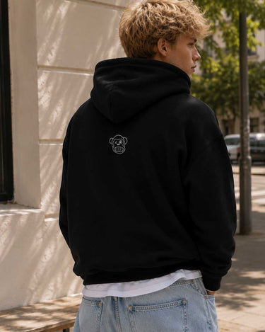Sudadera Oversize Boxy Unisex Puro Loco Black by LOCO MONKY