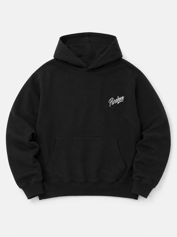 Sudadera Oversize Boxy Unisex Puro Loco Black by LOCO MONKY