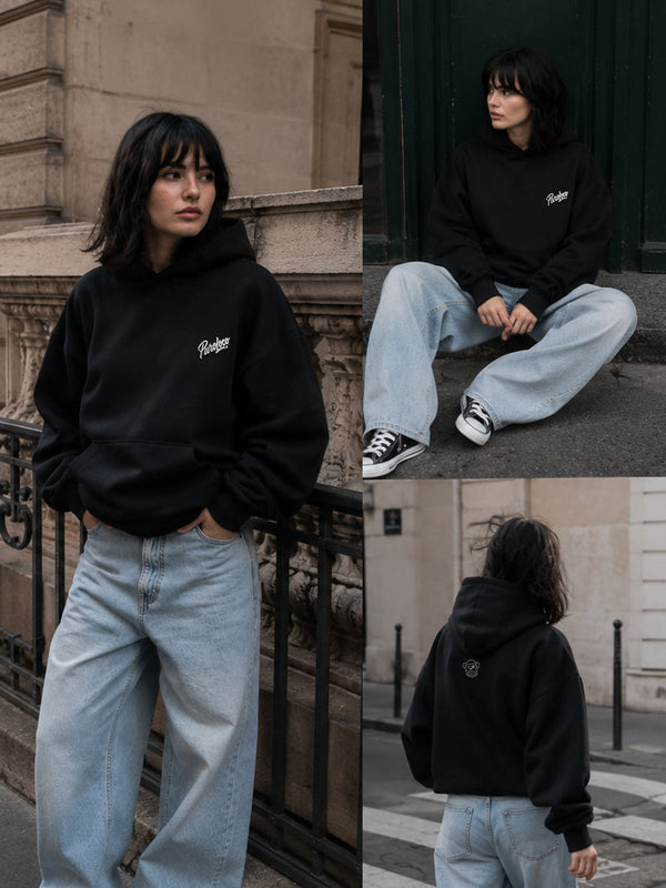 Sudadera Oversize Boxy Unisex Puro Loco Black by LOCO MONKY