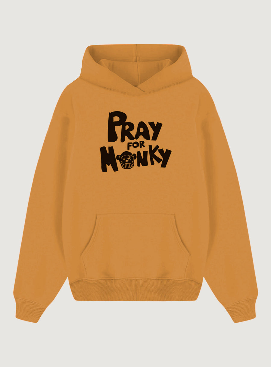 Sudadera Pray For Monky de Loco Monky mustard