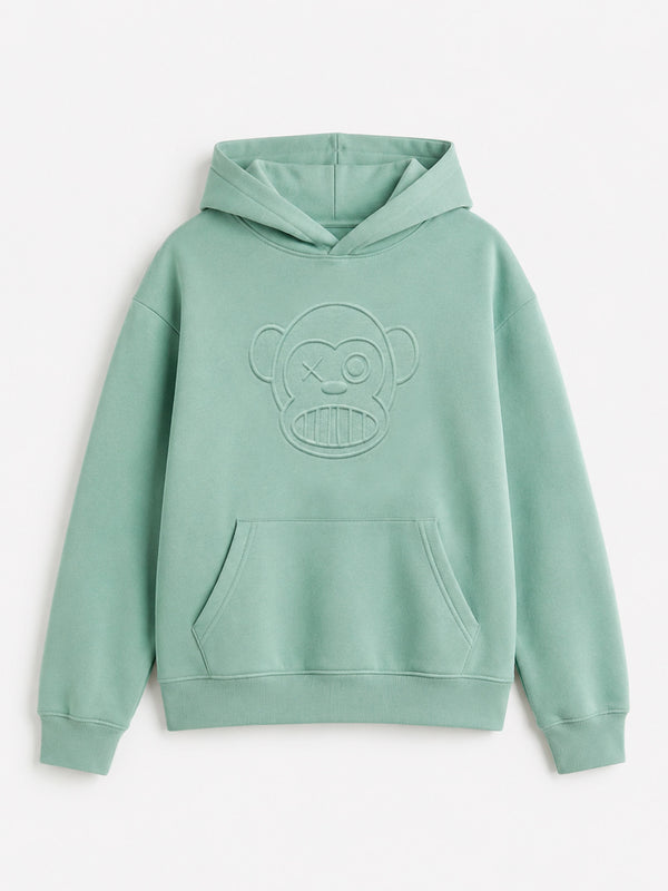 Sudadera Unisex Puro Loco 3D Soft Green