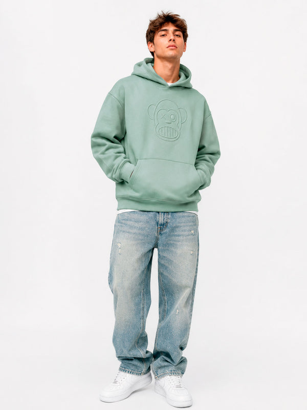 Sudadera Unisex Puro Loco 3D Soft Green