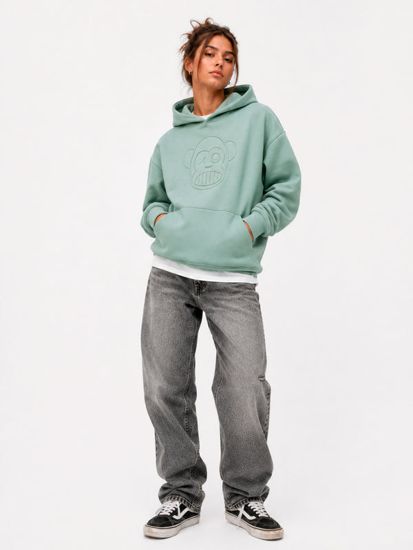 Sudadera Unisex Puro Loco 3D Soft Green