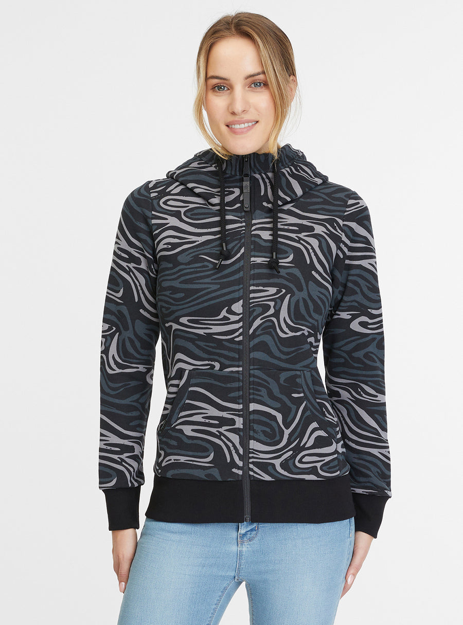 Sudadera de mujer con cremallera NESKA PRINT de Ragwear