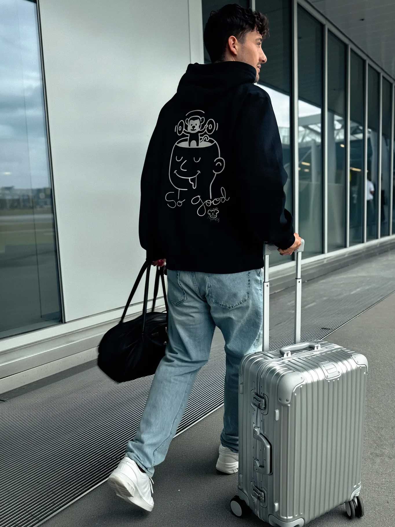 Sudadera Unisex So Good de Loco Monky Black