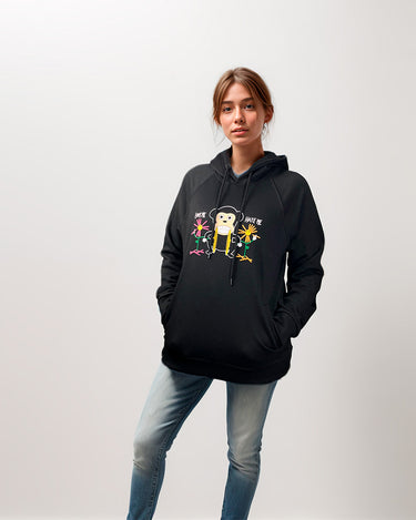 Sudadera con capucha Unisex LOCO MONKY LOVE ME HATE ME - NUM wear