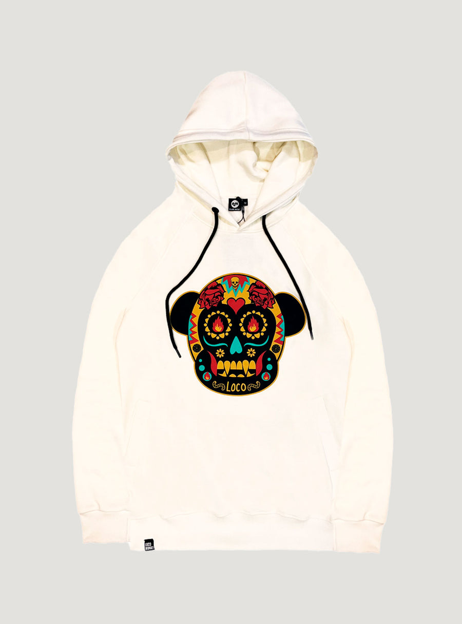 Sudadera Loco Monky MEXICO color Old White NUM wear